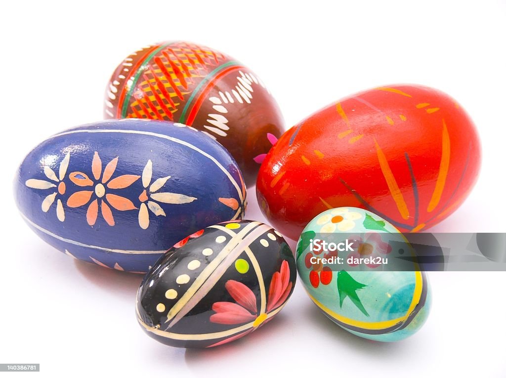 DECORACIÓN huevos de Pascua pintados - Foto de stock de Arte y artesanía libre de derechos