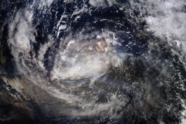 istock Hurricane from space, collage. Elements of this image furnished by NASA. 1403869029