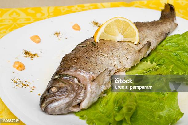 Rainbow Trout Stock Photo - Download Image Now - Crockery, Dead Animal, Dinner