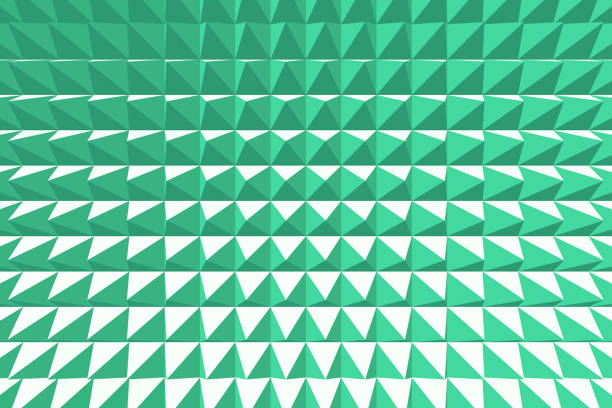 Abstract white-green background consisting of triangles
