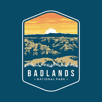 Badlands Park Emblem patch icon illustration