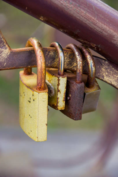 istock closed love locks on the bridge 1403879980