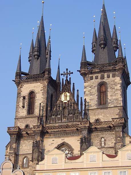 Chiesa di Tyn a Praga - foto stock