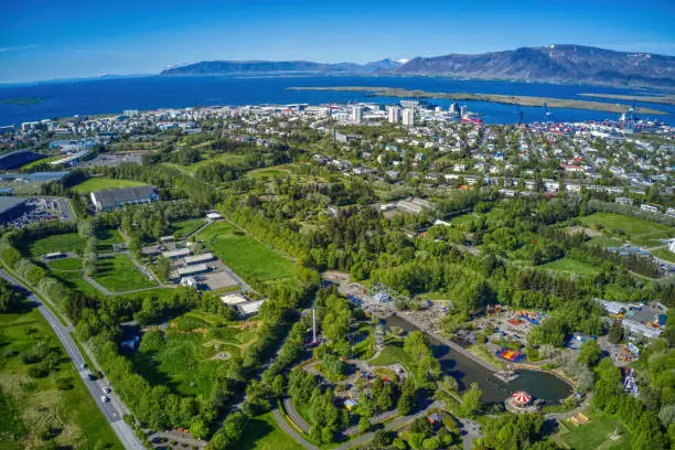 Photo of Aerial View of Reykjavik, The Rapidly Growing Urban Metro of Iceland