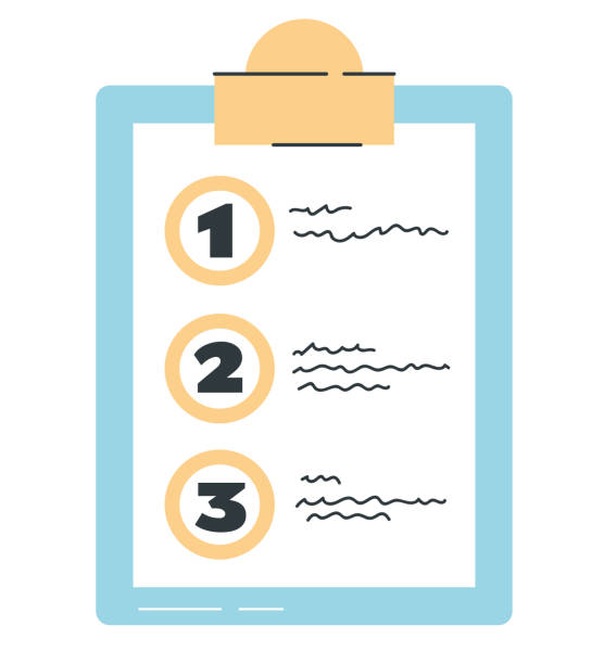 ilustrações, clipart, desenhos animados e ícones de feedback da lista de verificação da área de transferência isolada no conceito de fundo branco. ilustração do elemento de design gráfico plano vetorial - checkbox checklist check mark clipboard