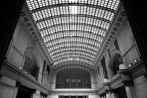 Chicago, IL, USA - 07.23.017\n- People traveling through Union Station in Chicago, IL