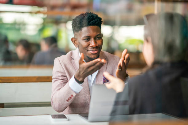 istock Businessman meeting with customer 1403892086