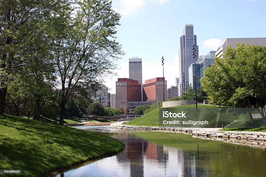 Skyline von Omaha, Nebraska - Lizenzfrei Omaha Stock-Foto