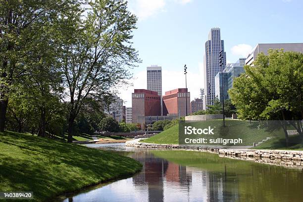 Horizonte Da Cidade De Omaha Nebrasca - Fotografias de stock e mais imagens de Omaha - Omaha, Nebrasca, Centro da Cidade