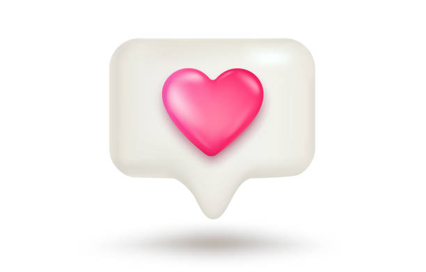 istock Vector social media heart icon. Vector like icon in 3d style with heart. Realistic heart for social media and notification. 1403896656