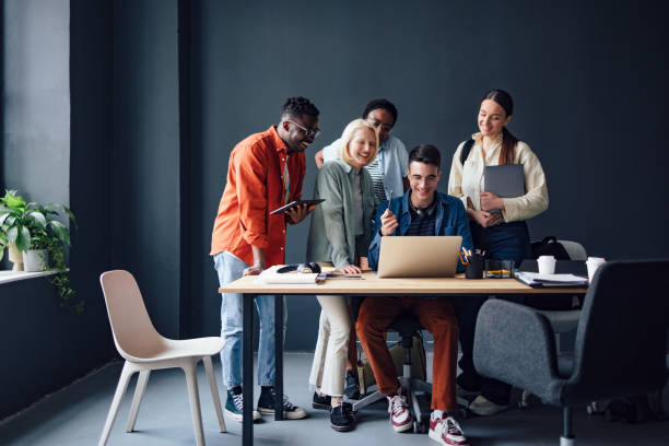 istock Five Friends Studying Together In The Library 1403897468