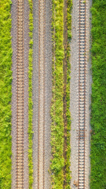 istock An aerial view of  Railroad tracks 1403899320