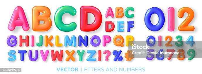 istock Colored 3d letters and numbers 1403899780