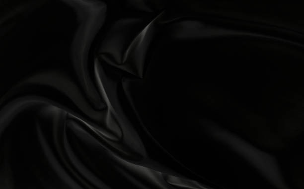 istock Black gray satin dark fabric texture luxurious shiny that is abstract silk cloth background with patterns soft waves blur beautiful. 1403906361