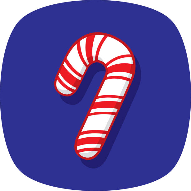 candy cane doodle 1 - peppermint candy stick striped stock-grafiken, -clipart, -cartoons und -symbole