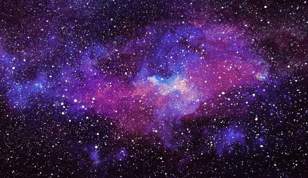 istock Cosmic illustration. Beautiful colorful space background. Watercolor Cosmos 1403911553