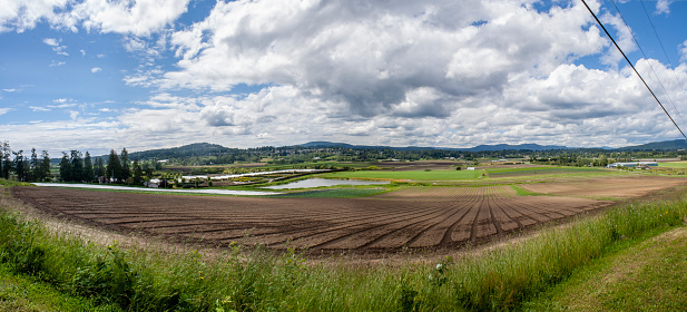 Saanich Farm Panorama, British Columbia, Canada