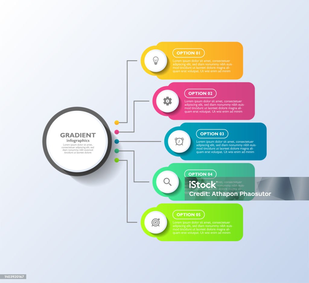 Process Elements Drawing Gradient Infographic Process Element Design Stock Illustration ...