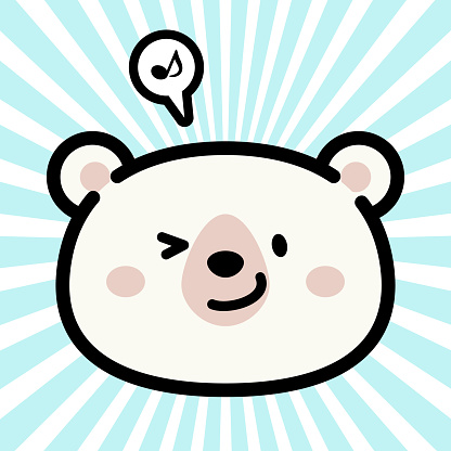 Animal characters vector art illustration.
Cute character design of the polar bear.