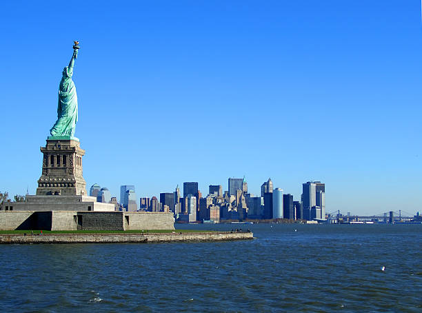 istock Statue of Liberty and lower Manhattan 140392848