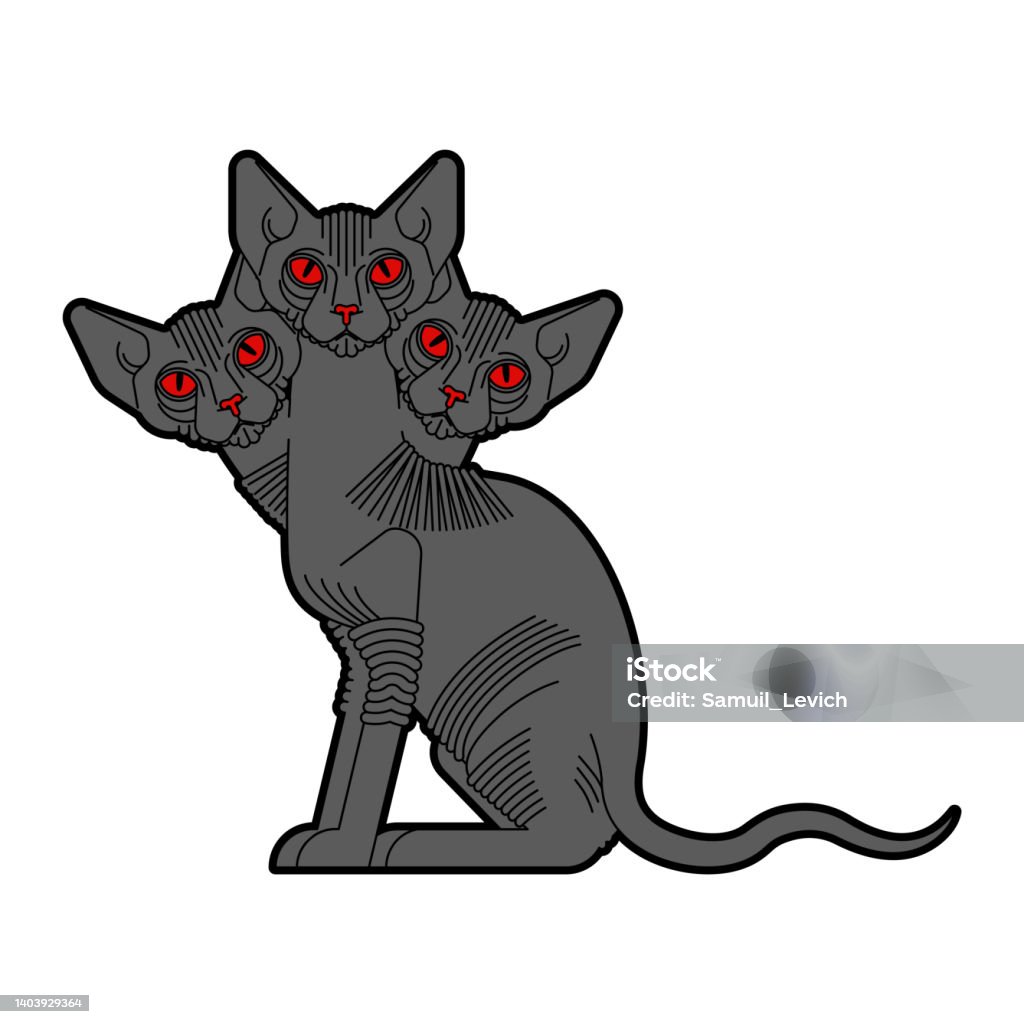 Three Dabloons Cat Three Headed Cat