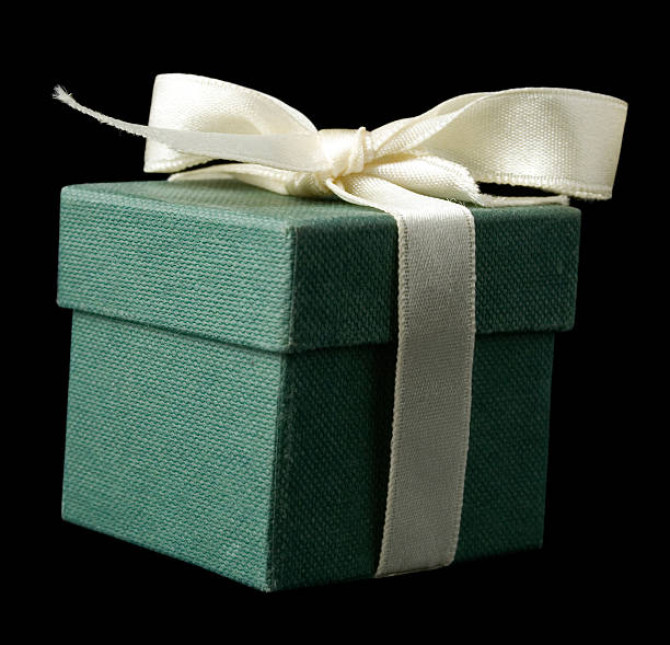 green gift box stock photo