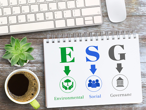 ESG environmental social and governance Sustainable to Businessman strategy ESG. Business and financial concept.