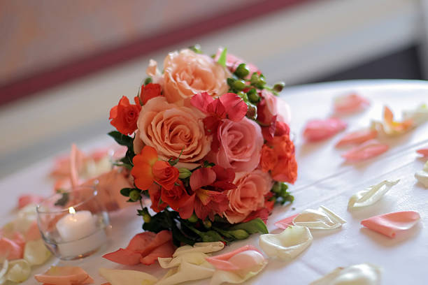 Elegant table setting stock photo