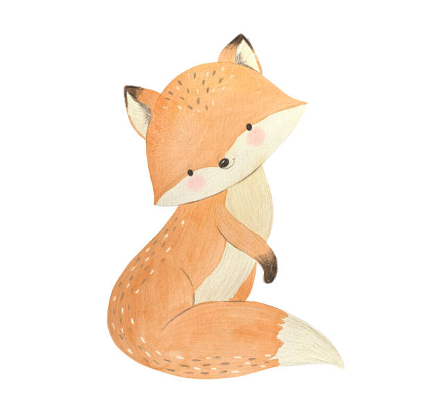 istock Watercolor fox. Woodland animal illustration for kids 1403939475