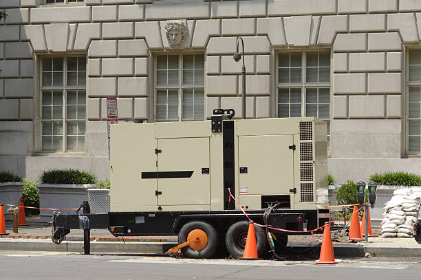 istock Large Portable Generator on Street Outside 140394081