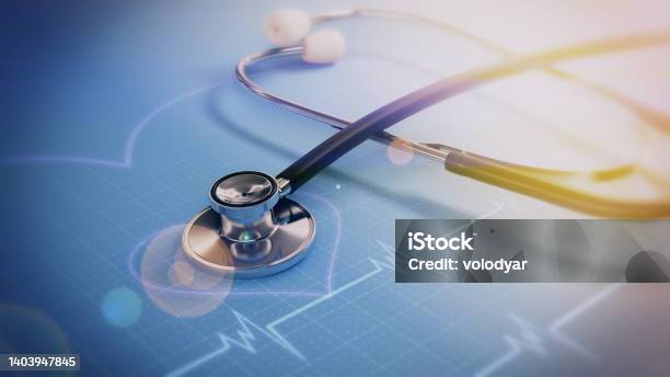 Concept Medical Examination And Healthcare Business Medical Big Data For Healthcare Analytics Stethoscope On The Technology Background And Close Up 3d Render Health Insurance Marketing Strategy Stock Photo - Download Image Now