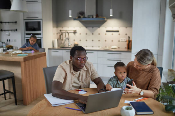 istock Biracial Family with Children 1403951655