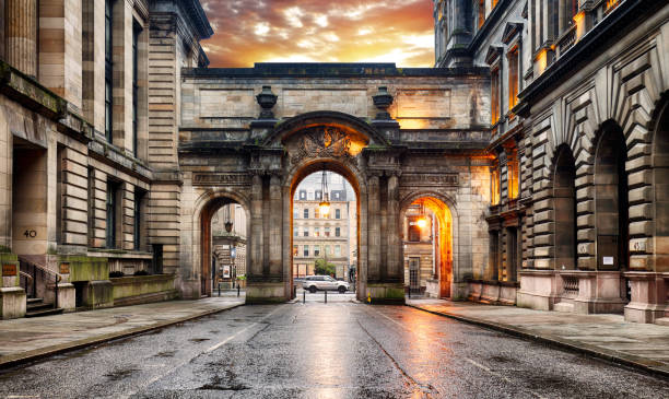 Old Gates at John Street Glasgow City Council George Square Glasgow Scotland stock photo