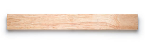 Wooden board isolated on white background. Top view.