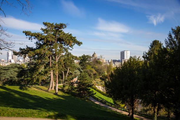istock Buttes Chaumont park in Paris 1403954523