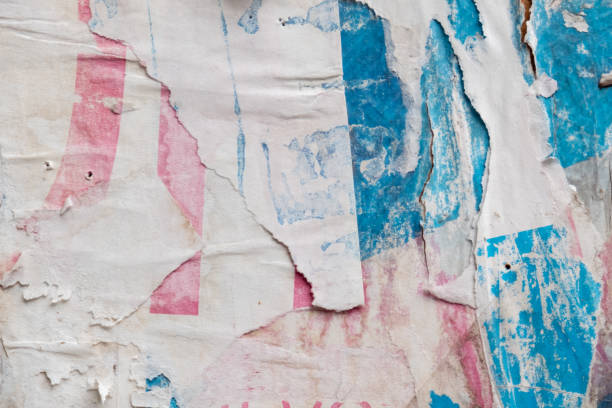 istock Torn street poster background, abstract collage paper background 1403956846