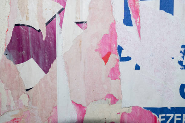 istock Torn street poster background, abstract collage paper background 1403956893