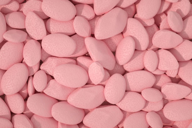 Pebbles background pink color stones