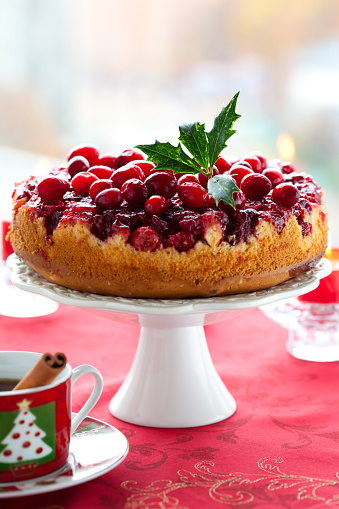 Cranberry Upside Down Cake for Christmas