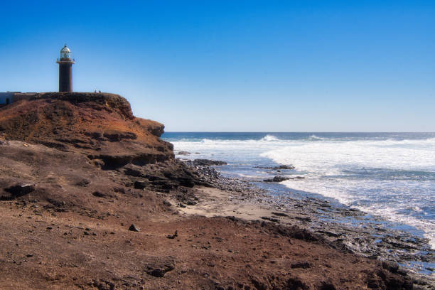 istock Maritime lighthouse on a small cliff on the Jandia peninsula. 1403958297