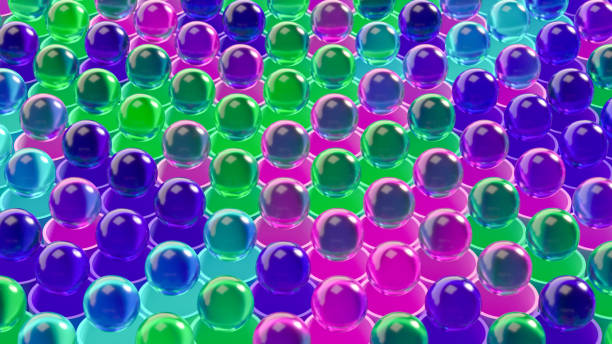istock Waving pipes with spheres abstract background 1403959419