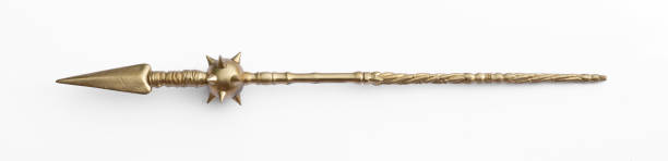 istock golden spear isolated on white background 1403959786