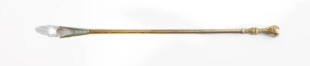 istock golden magic staff isolated on white background 1403960429