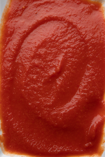 Tomato Sauce Macro Detail, Fresh Italian Tomato Red Pulp, High Resolution