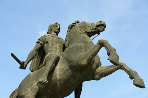                                Statue of Alexander the Great in Thessaloniki, Makedonia, Greece