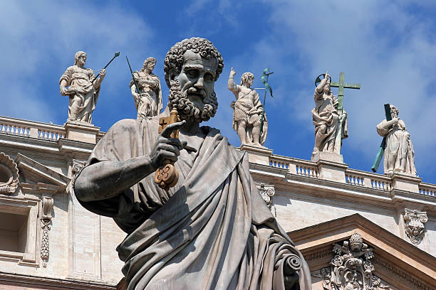 San Pietro's sculptures San Pietro church, Vatican City religious saint stock pictures, royalty-free photos & images