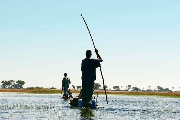 African Canoe stock photo