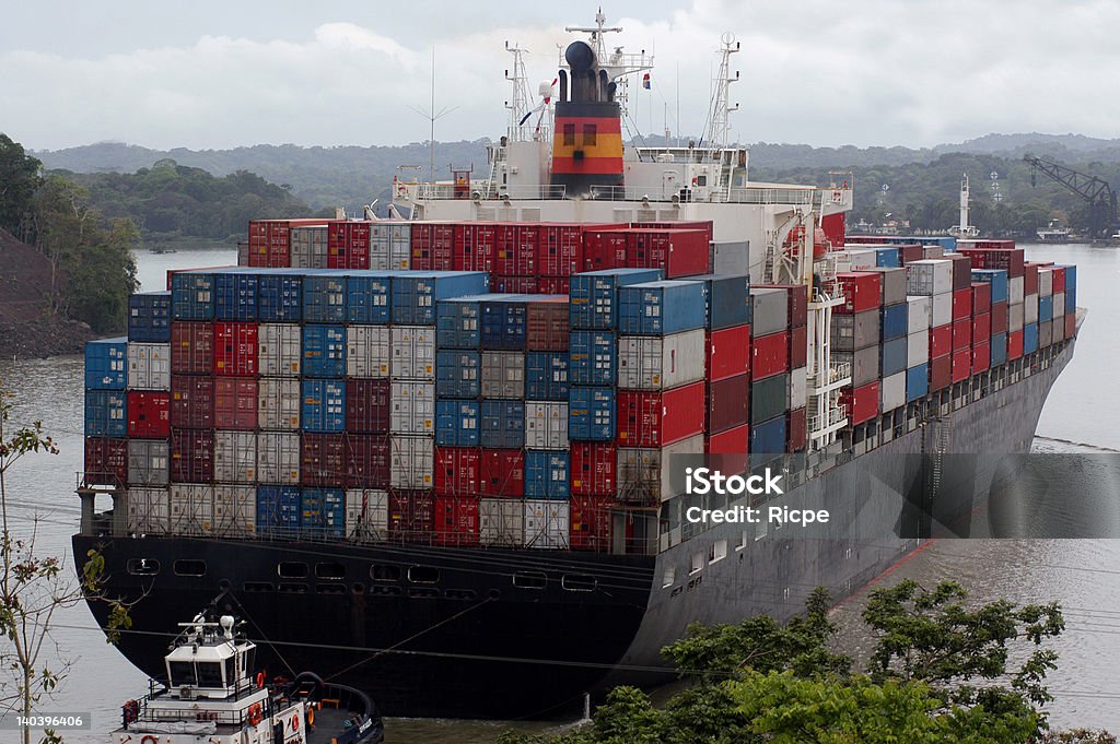 Nave cargo cinese - Foto stock royalty-free di Affari