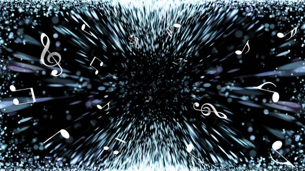 istock image of music, the sparkling light and musical note background illustration 1403964703