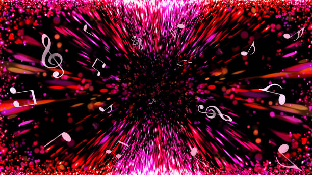 istock image of music, the sparkling light and musical note background illustration 1403964704